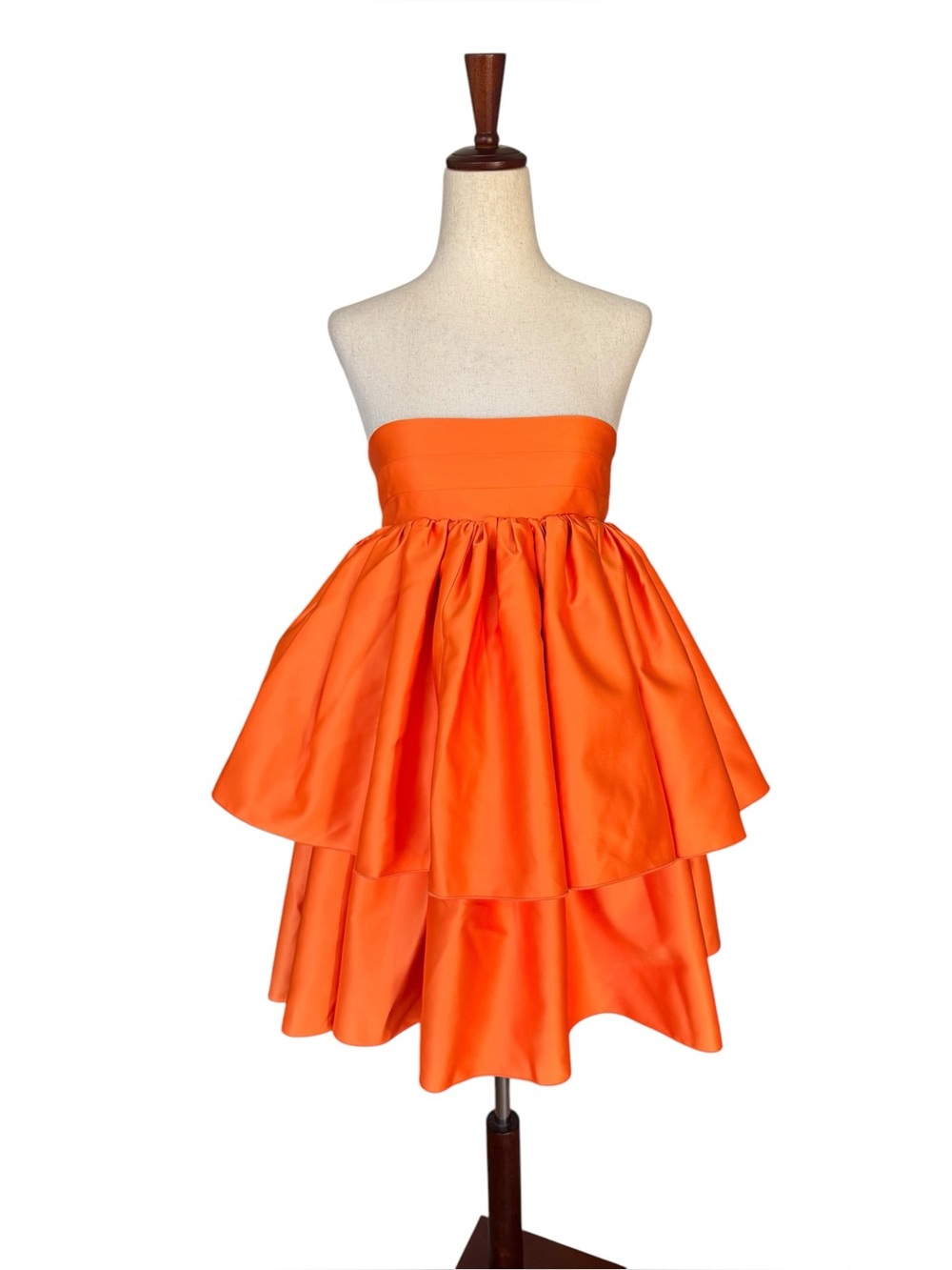 NWT Rotate Birger Christensen Carmina Tiered Mini Dress in Orange Size size 34